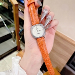 Rolex Cellini |Nữ Giới |Mặt Vuông |Đính Đá |Dây Da Cam |Máy Pin (Máy Quartz) |Size 33mm