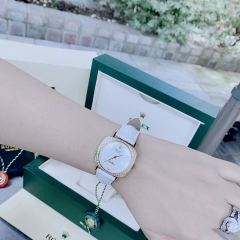 Rolex Cellini |Nữ Giới |Mặt Vuông |Đính Đá |Dây Da Trắng |Máy Pin (Máy Quartz) |Size 33mm