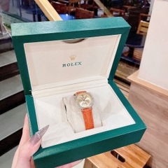 Rolex Cellini |Nữ Giới |Mặt Vuông |Vàng Gold |Dây Da Cam |Máy Pin (Máy Quartz) |Size 33mm
