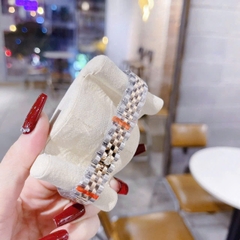Rolex Date Just |Nữ Giới |Mặt Hồng |Đính Đá |Dây Kim Loại Demi Vàng |Máy Pin (Máy Quartz) |Size 31mm