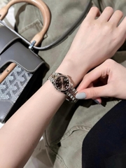 Rolex Date Just |Nữ Giới |Niềng Khía |Mặt Nâu |Dây Kim Loại Demi |Máy Cơ (Automatic) |Size 31mm