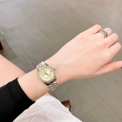 Rolex Date Just |Nữ Giới |Mặt Vàng Gold |Đính Đá |Dây Kim Loại Demi |Máy Pin (Máy Quartz) |Size 28mm