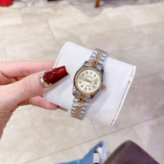 Rolex Date Just |Nữ Giới |Mặt Vàng |Niềng Khía |Dây Kim Loại Demi |Máy Pin (Máy Quartz) |Size 28mm