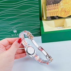 Rolex Niềng Khía |Nữ Giới |Xanh Lá |Dây Kim Loại Demi Rose |Máy Pin (Máy Quartz) |Size 31mm