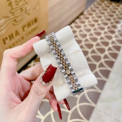 Rolex Date Just |Nữ Giới |Mặt Xanh Rêu |Niềng Khía |Dây Kim Loại Demi |Máy Pin (Máy Quartz) |Size 28mm