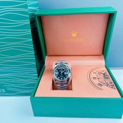 Rolex 2 Lịch |Nam Giới |Mặt Đen |Niềng Khía |Dây Kim Loại |Máy Cơ (Automatic) |Size 41mm