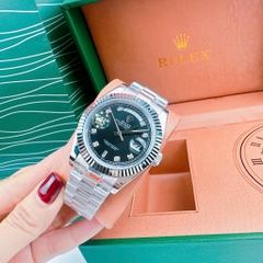 Rolex 2 Lịch |Nam Giới |Mặt Đen |Niềng Khía |Dây Kim Loại |Máy Cơ (Automatic) |Size 41mm