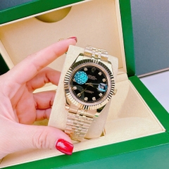 Rolex Niềng Khía |Nam Giới |Mặt Đen |Dây Kim Loại Vàng Gold |Máy Cơ (Automatic) |Size 41mm