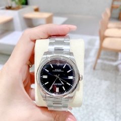Rolex Oyster Perpetual |Nam Giới |Mặt Đen |Dây Kim Loại Silver |Máy Cơ (Automatic) |Size 41mm