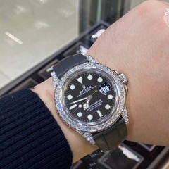 Rolex Submariner |Nam Giới |Đính Đá |Dây Silicone Đen |Máy Cơ (Automatic) |Size 41mm