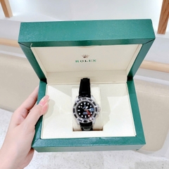 Rolex Submariner |Nam Giới |Đính Đá Ruby |Dây Da Đen |Máy Cơ (Automatic) |Size 41mm