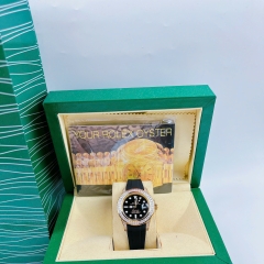 Rolex Submariner |Nam Giới |Đính Đá Vàng Gold |Dây Silicone Đen |Máy Cơ (Automatic) |Size 41mm