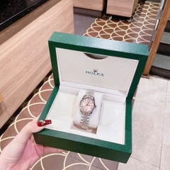 Rolex Mặt Số La Mã |Nữ Giới |Hồng |Niềng Khía |Dây Kim Loại |Máy Pin (Máy Quartz) |Size 31mm