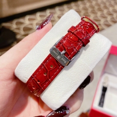 Royal Crown Đính Đá Rơi |Nữ Giới |Mặt Tròn |Dây Da Đỏ |Máy Pin (Quartz) |Size 35mm