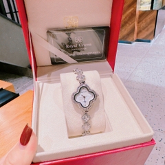 Royal Crown Bông Hoa |Nữ Giới |Mặt Xà Cừ |Vòng Tay Đính Đá Silver |Máy Pin (Quartz) |Size 32mm