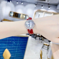 Royal Crown Mặt Số La Mã |Nữ Giới |Đính Đá |Dây Da Đỏ |Máy Pin (Quartz) |Size 30mm