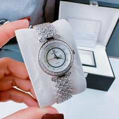 Royal Crown Mặt Trắng |Nữ Giới |Silver |Dây Kim Loại Đính Đá |Máy Pin (Quartz) |Size 30mm