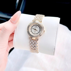 Royal Crown Mặt Trắng |Nữ Giới |Vàng Gold |Dây Kim Loại Đính Đá |Máy Pin (Quartz) |Size 30mm