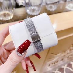 Royal Crown Mặt Vuông |Nữ Giới |Đính Đá |Dây Lưới Silver |Máy Pin (Quartz) |Size 30mm