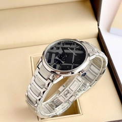 Burberry The City |Nam Giới |Mặt Đen |Dây Kim Loại Trắng Silver |Máy Pin (Quartz) |Size 40mm