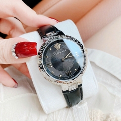 Versace Damenuhr Greca |Nữ Giới |Silver |Dây Da Màu Đen |Máy Pin (Quartz) |Size 36mm