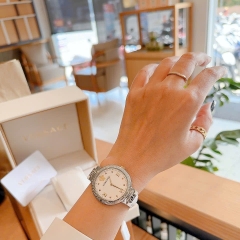 Versace Damenuhr Greca |Nữ Giới |Silver |Dây Da Màu Trắng |Máy Pin (Quartz) |Size 36mm