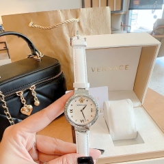 Versace Damenuhr Greca |Nữ Giới |Silver |Dây Da Màu Trắng |Máy Pin (Quartz) |Size 36mm