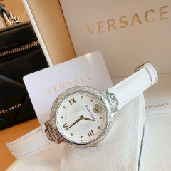 Versace Damenuhr Greca |Nữ Giới |Silver |Dây Da Màu Trắng |Máy Pin (Quartz) |Size 36mm