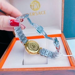 Versace Daphnis |Nữ Giới |Mặt Đen |Dây Kim Loại Demi Vàng |Máy Pin (Quartz) |Size 35mm