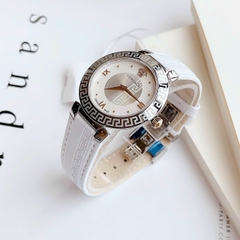 Versace Daphnis |Nữ Giới |Mặt Tròn |Silver |Dây Da Trắng |Máy Pin (Quartz) |Size 35mm