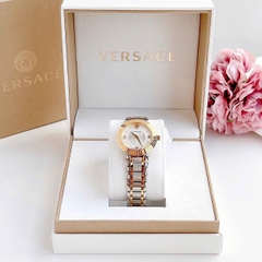 Versace Daphnis |Nữ Giới |Mặt Trắng |Dây Kim Loại Demi Vàng |Máy Pin (Quartz) |Size 35mm