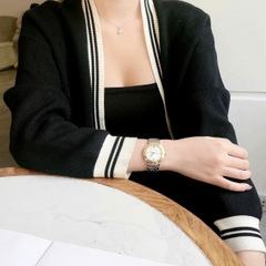 Versace Daphnis |Nữ Giới |Mặt Trắng |Dây Kim Loại Demi Vàng |Máy Pin (Quartz) |Size 35mm