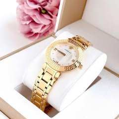 Versace Daphnis |Nữ Giới |Mặt Trắng |Dây Kim Loại Vàng Gold |Máy Pin (Quartz) |Size 35mm