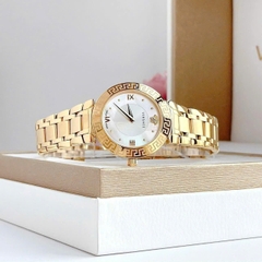 Versace Daphnis |Nữ Giới |Mặt Trắng |Dây Kim Loại Vàng Gold |Máy Pin (Quartz) |Size 35mm