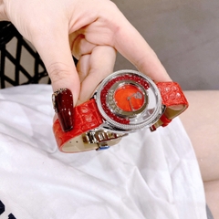 Versace Destiny Spirit |Nữ Giới |Đính Đá Đỏ |Dây Da Màu Đỏ |Máy Pin (Quartz) |Size 36mm