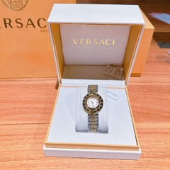 Versace Eon 2 Vòng Xoay |Nữ Giới |Mặt Tròn Trắng |Dây Kim Loại Demi Vàng |Máy Pin (Quartz) |Size 33mm