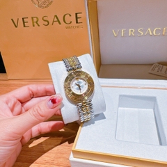 Versace Eon 2 Vòng Xoay |Nữ Giới |Mặt Tròn Trắng |Dây Kim Loại Demi Vàng |Máy Pin (Quartz) |Size 33mm