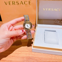 Versace Eon 2 Vòng Xoay |Nữ Giới |Mặt Tròn Trắng |Dây Kim Loại Demi Vàng |Máy Pin (Quartz) |Size 33mm