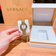 Versace Eon Mop |Nữ Giới |Mặt Trắng |Xoay 360 Độ |Dây Kim Loại Vàng Gold |Máy Pin (Quartz) |Size 33mm