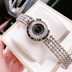 Versace Eon |Nữ Giới |Mặt Đen |Xoay 360 Độ |Dây Kim Loại Bi Silver |Máy Pin (Quartz) |Size 33mm
