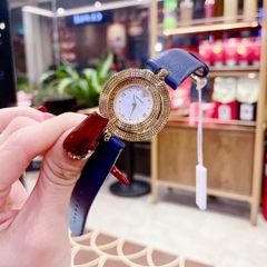 Versace Eon Mặt Trắng |Nữ Giới |Vàng Gold |Dây Da Xanh Dương |Máy Pin (Quartz) |Size 33mm