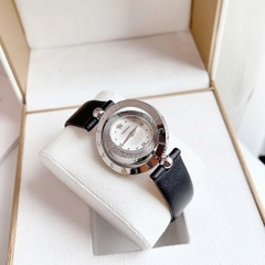 Versace Eon |Nữ Giới |Mặt Trắng Xoay |Silver |Dây Da Đen |Máy Pin (Quartz) |Size 33mm