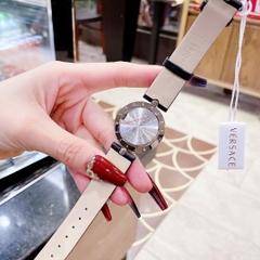 Versace Eon |Nữ Giới |Mặt Tròn Xoay |Silver |Dây Da Đen |Máy Pin (Quartz) |Size 33mm