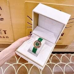Versace Eon Mặt Xoay 360 Độ |Nữ Giới |Vàng Gold |Dây Da Xanh Lá |Máy Pin (Quartz) |Size 33mm