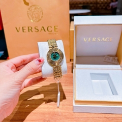 Versace Eon Pour Femmes |Nữ Giới |Xanh Lá |Dây Kim Loại Vàng Gold |Máy Pin (Quartz) |Size 33mm