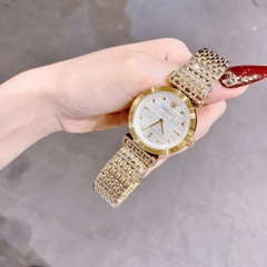 Versace Greca Flourish Petite |Nữ Giới |Mặt Trắng |Dây Kim Loại Vàng Gold |Máy Pin (Quartz) |Size 35mm