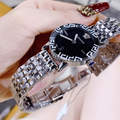 Versace Greca Glass Bracelet |Nữ Giới |Mặt Đen |Dây Kim Loại Silver |Máy Pin (Quartz) |Size 32mm