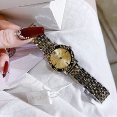Versace Greca Glass Bracelet |Nữ Giới |Mặt Vàng |Dây Kim Loại Demi |Máy Pin (Quartz) |Size 32mm
