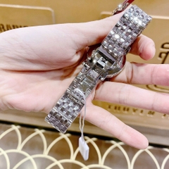 Versace Greca Glass Bracelet |Nữ Giới |Trắng Silver |Dây Kim Loại |Máy Pin (Quartz) |Size 32mm