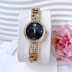 Versace Greca Goddess |Nữ Giới |Mặt Đen |Dây Kim Loại Vàng Gold |Máy Pin (Quartz) |Size 28mm